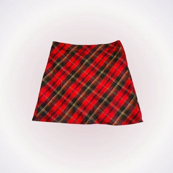 American Eagle Outfitters Red Tartan Mini Skirt | Sz 0 - Picture 1 of 4